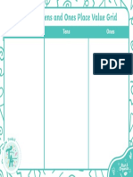 Hundreds, Tens and Ones Place Value Grid