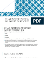 Characterisation of Particle Sice