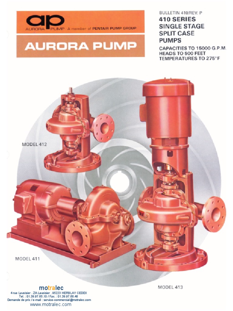 Aurora 410 Series Single Stage Split Case Pumps Brochure – CTTP