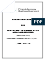 Bidding Document For Procurement of Autoclave Shredder 2-21-2018