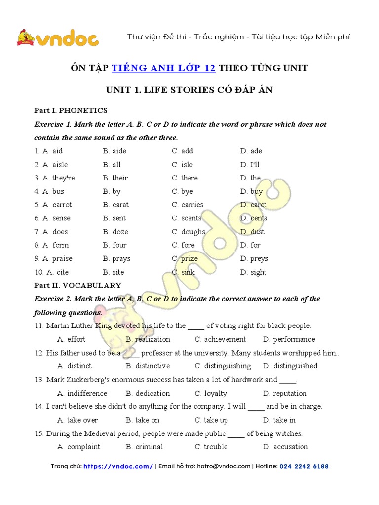 English 12 Unit 1 Practice Exercises | PDF | Swimming (Sport)