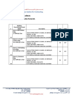 List of Proposed Product Material - Building Booster Pump Set - Battha Boarder Project