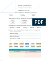 Ficha Portugues 5 Ano Formacao de Palavras