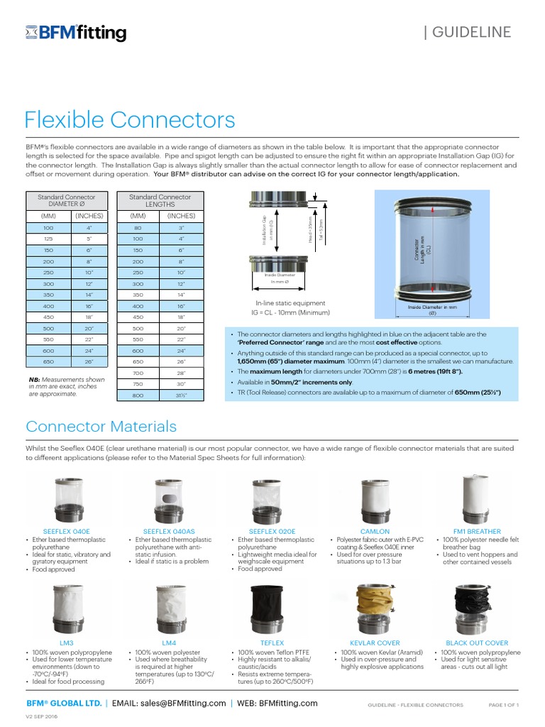 Flexible Connectors Guidelines | PDF | Polyurethane | Thermoplastic