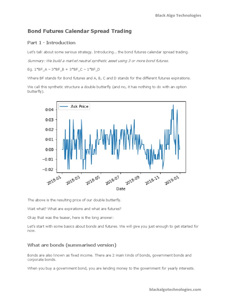 Bond Futures Calendar Spreads Part 1 PDF Futures Contract Bonds (Finance)