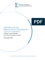 Rapport Du HCJP Sur Les Résolutions Climatiques Say On Climate