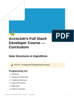 AccioJobs Full Stack Developer Course Curriculum