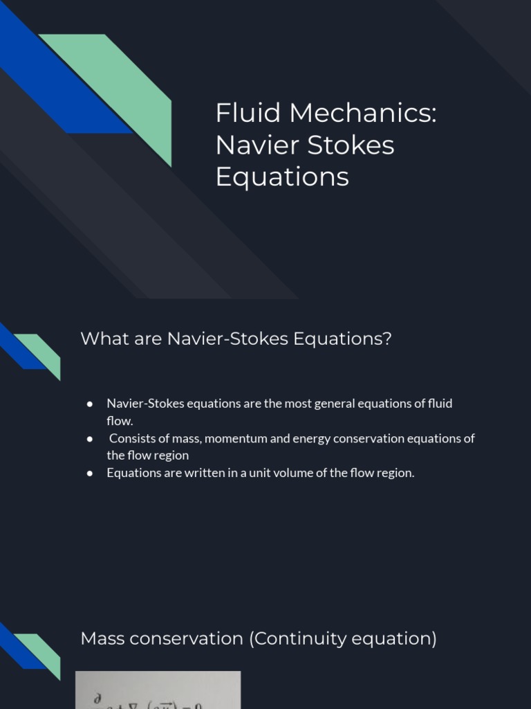 Navier Stokes Equation PDF