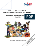 Activity Sheet - Quarter 1 - Week 8: TLE - IA (Masonry NC II)