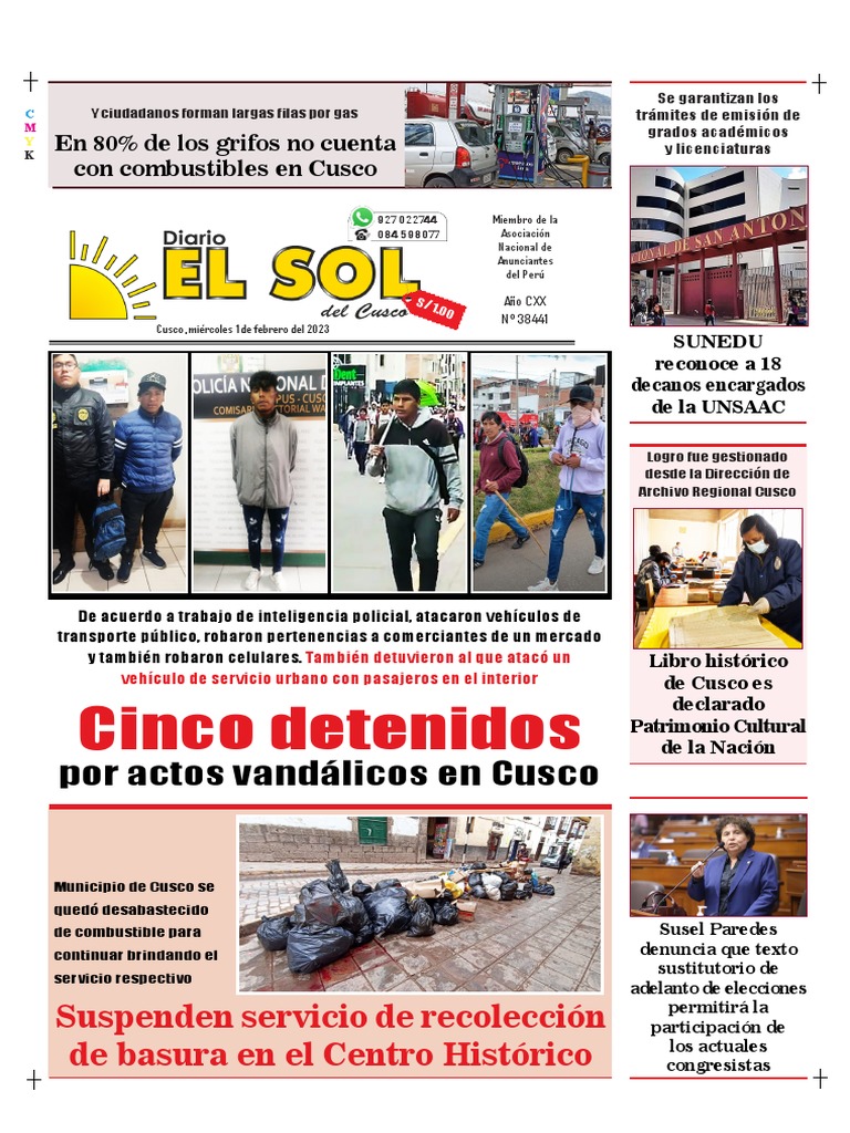 Diario El Sol Del Cusco | PDF | Elecciones