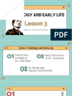 Lesson 3 Genealogy and Early Life of Dr. Jose Rizal PPT Version