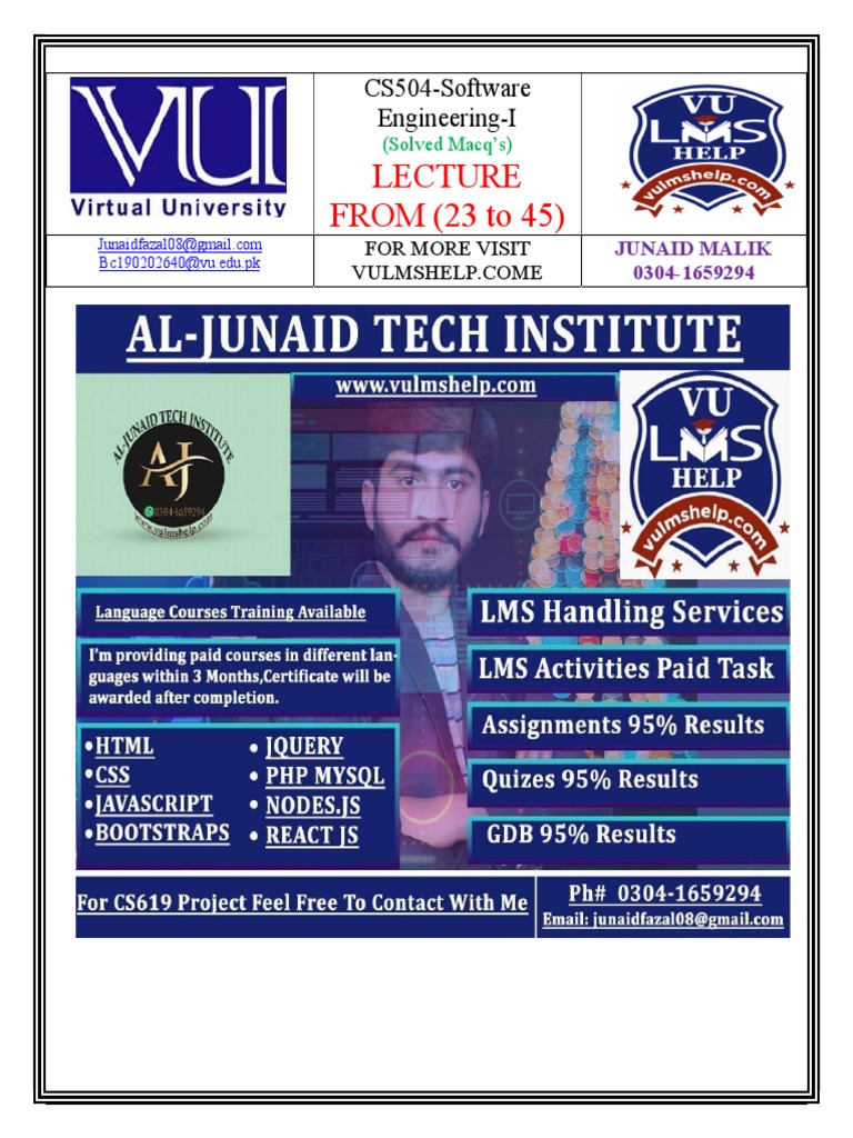 CS504 SOLVED MCQs FINAL TERM BY JUNAID | PDF | Software Testing ...