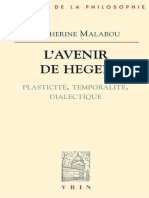 L'avenir de Hegel Plasticité, Temporalité, Dialectique (Catherine Malabou)