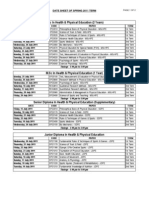 Datesheet - Spring 2011 Term