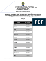 Anexo VII - Datas Previstas para o Início Do Semestre Letivo