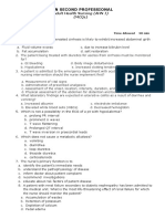 AHN I MCQs: Adult Health Nursing I Multiple Choice QuestionsTITLE AHN I Essays: Adult Health Nursing I Short Essay Questions