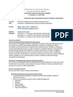 Module 2 Cardiopulmo PT Pulmonary Conditions and Pumonary PT Assessment