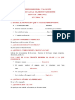 Cuestionario para Evaluación Del Segundo Quimestre - Segundo Parcial - Séptimo