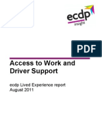ecdp Lived Experience Report - Access to Work and Driver Support