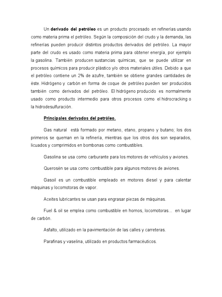 Derivados Del Petroleo PDF
