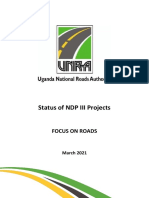 National Roads Projects Status Report Mar 2021