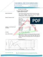 Calcium Carbonate Powder Technical Data Sheets