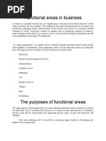 Functional Areas in Business