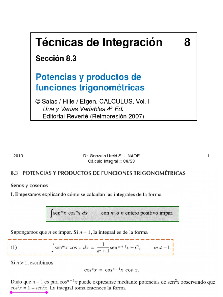 Integracion Por Reducción | PDF | Cálculo | Integral