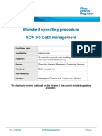 Standard Operating Procedure. SOP 9.0 Debt Management