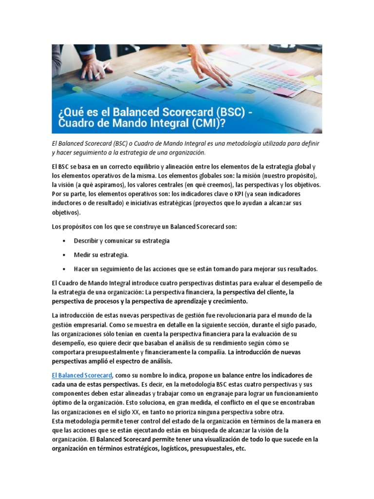 Balanced Scorecard | PDF | Planificación | Business
