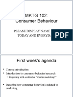 MKTG 102 Consumer Behaviour