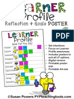 Profile: Reflection & Goals POSTER