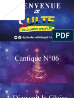 Cantique N°06 - À Dieu Soit La Gloire !