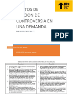 Ejemplo de Puntos de Fijación de Controversia en Una Demanda