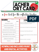 A Tool For The Reflective Teacher: Download Includes Print and Digital Activities