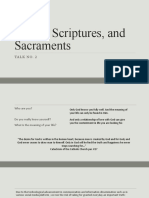 Prayer, Scriptures, and Sacraments