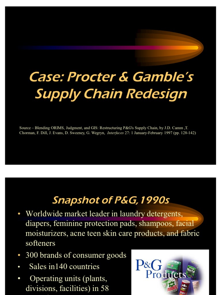 SCM3 Supply Chain Procter & Gamble