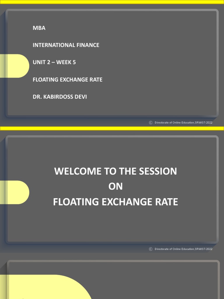 Floating Exchange Rate | PDF | Exchange Rate | Currency Appreciation