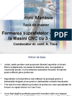 Zavtoni A. Formarea Suprafetelor Complexe La Masini CNC Cu 3 - 5 Axe