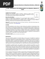 EXPERIÊNCIAS EM GERENCIAMENTO DA DEMANDA URBANA