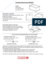 Dimensional Weight Calc