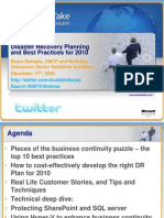 DR Planning and Best Practices For 2010