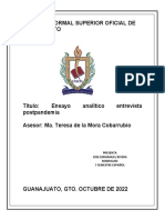 Ensayo Analitico. 20-Octubre-2022. Jose Emmanuel Rivera Rodriguez