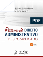 Resumo Resumo de Direito Administrativo Descomplicado Vicente Paulo Marcelo Alexandrino 1