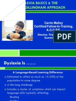 Dyslexia Basics and The O-G Approach New