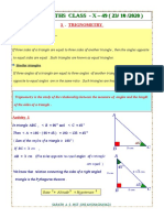 Trigonometry Notes English Medium Class 49-56