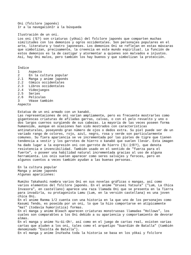 Oni | PDF | Libros para adolescentes