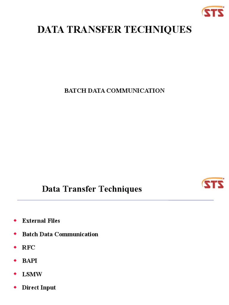 Data Transfer Techniques | PDF | Database Transaction | Databases