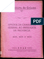 Livro - Oficios Da Camara de Goiana Ao Presidente Da Provincia - 1852 a 1854