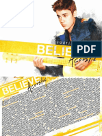 Justin Bieber Believer (Acoustic) Booklet